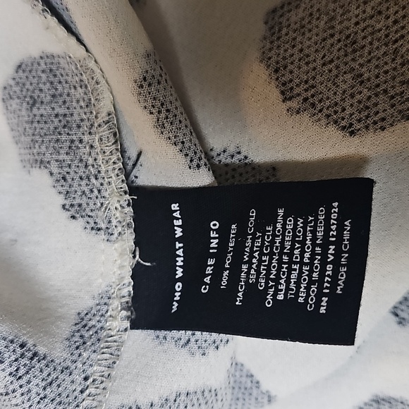 Who What Wear Dress Sz Med Adorable Long Dress Cream And Black New Condition - Picture 14 of 14